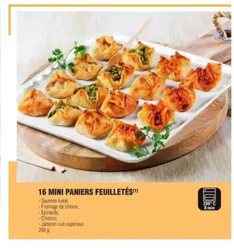 16 Mini Paniers FEUILLETéS