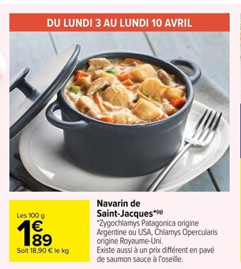 Carrefour Navarin De Saint-Jacques offre