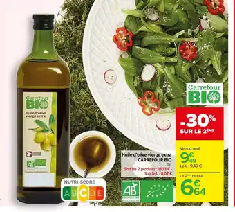 Carrefour Huile D'Olive Vierge Extra Carrefour Bio offre
