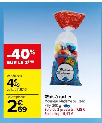 Carrefour Oeufs A Cacher offre