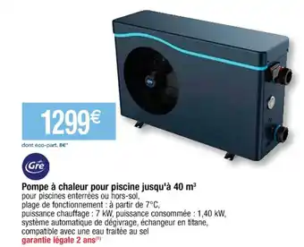 Pompe Ă Chaleur Pour Piscine Jusqu'Ă 40 m3