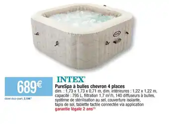 Cora x Carrefour Intex Purespa à Bulles Chevron 4 Places offre