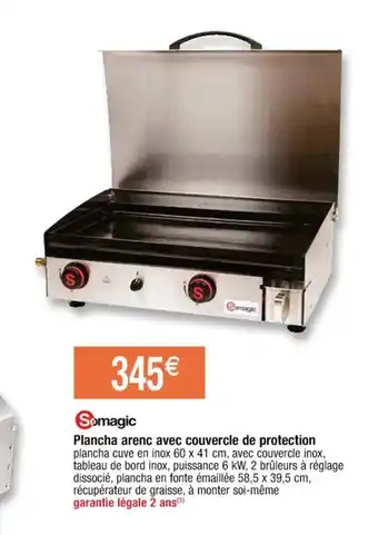 Cora x Carrefour Plancha Arenc Avec Couvercle de Protection offre