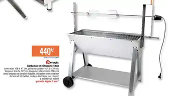 Cora x Carrefour Barbecue et Rôtissoire Titan offre
