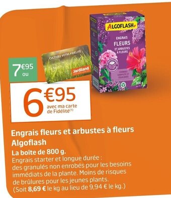 Jardiland Engrais Fleurs et Arbustes à Fleurs Algoflash offre
