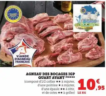 Super U Agneau des bocages igp quart avant offre