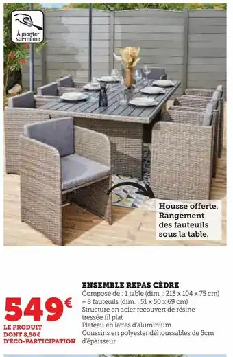 U Express Ensemble repas cèdre offre