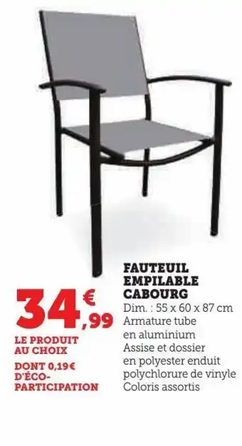 U Express Fauteuil empilable cabourg offre