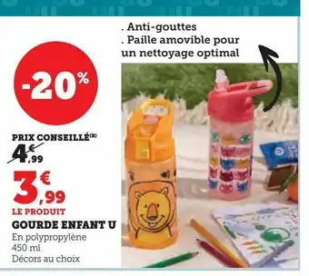 U Express Gourde enfant u offre