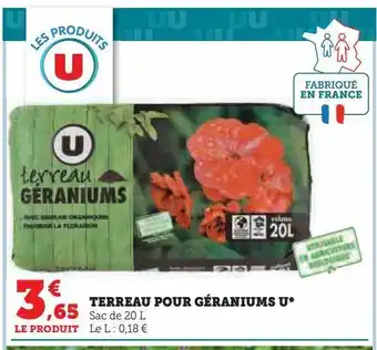 U Express Terreau pour géraniums u offre