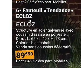 Fauteuil tendance ecloz