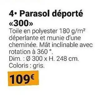 Gamm vert Parasol deporte 300 offre