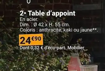 Gamm vert Table d'appoint offre