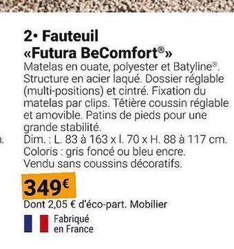 Gamm vert Fauteuil futura becomfort offre