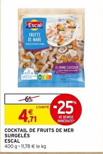 Intermarché Express Cocktail de fruits de mer surgeles escal offre