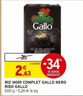 Riz noir complet gallo nero riso gallo