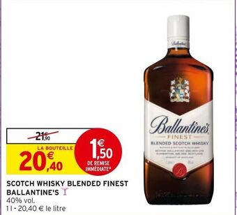 Intermarché Express Scotch whisky blended finest ballantine's offre
