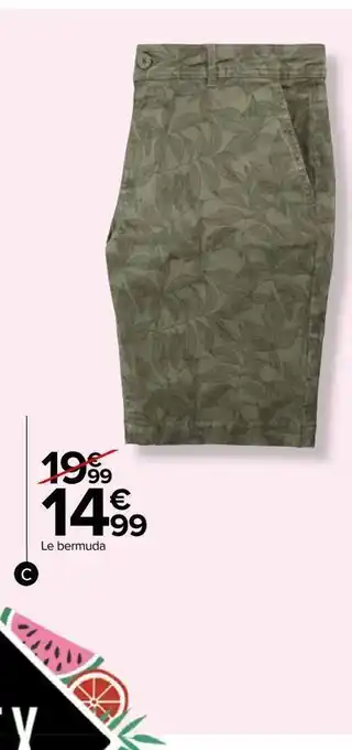 Carrefour Bermuda homme offre