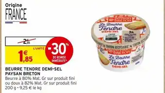 Beurre tendre demi-sel paysan breton