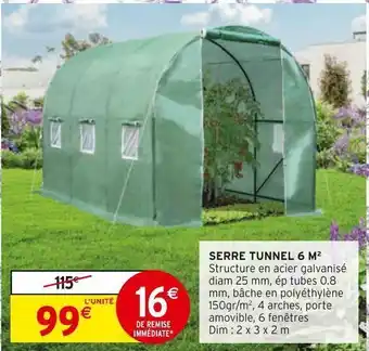 Intermarché Hyper Serre tunnel 6m² offre