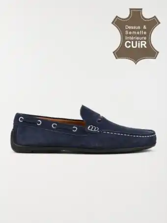 DistriCenter Mocassins coloris navy homme (40-46) offre