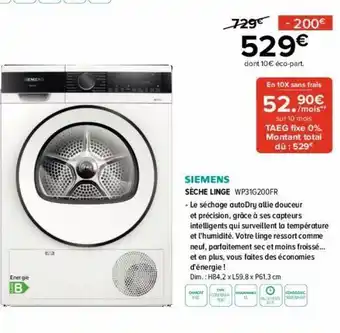 Sèche-linge siemens