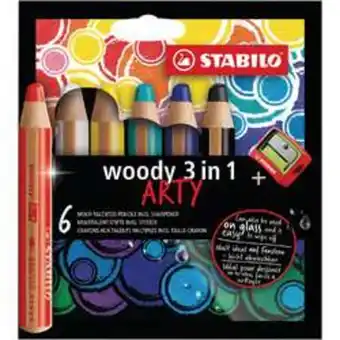 Sets de crayons stabilo® woody 3 en 1, avec taille-crayon