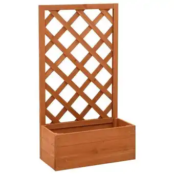 Vidaxl - jardiniĂšre Ă treillis de jardin orange 50x25x90cm bois de sapin