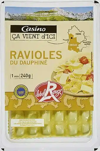 Bon Plan sur Ravioles du Dauphiné de la marque CASINO CA VIENT D’ICI
