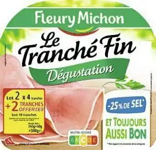 Casino Supermarchés Jambon Le Tranché Fin Dégustation -25% de Sel offre