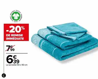 Carrefour Linge de toilette cheverny offre