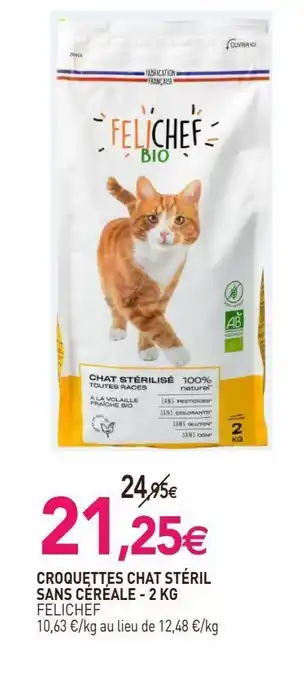 Croquettes pour chats steril sans cereale