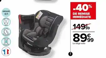Carrefour Le siege auto pivotant groupe offre