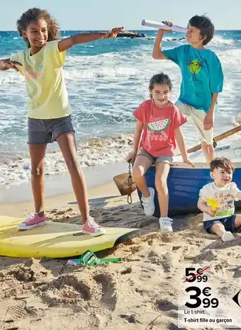 Carrefour Le t-shirt fille ou garçon offre