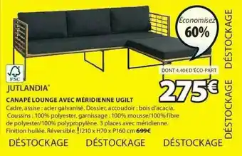 JYSK Canapé Lounge Avec Méridienne Ugilt Jutlandia offre