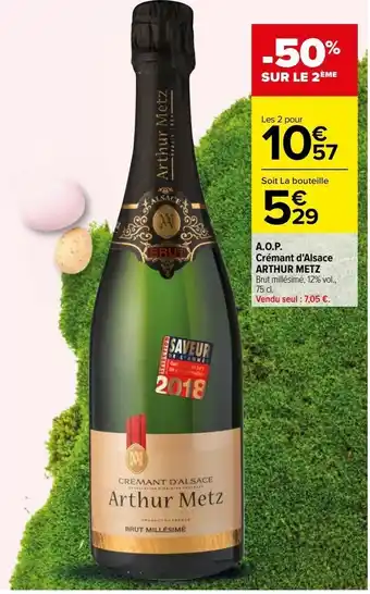 Aop crémant d'alsace arthur metz