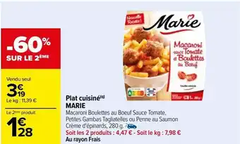 Carrefour Plat cuisiné marie offre