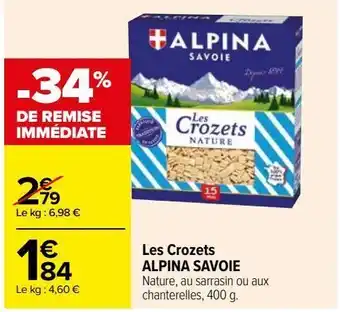 Les crozets alpina savoie