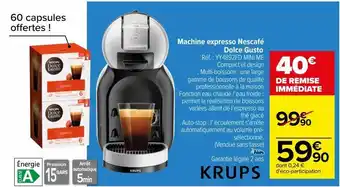 Carrefour Machine expresso nescafe dolce gusto offre