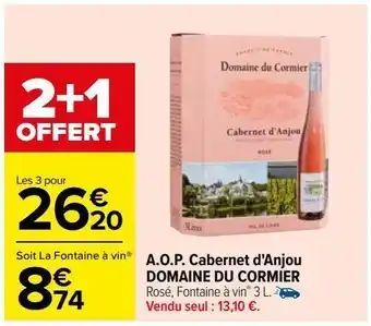 Carrefour Aop cabernet d'anjou domaine du cormier offre