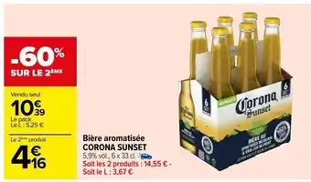 Carrefour Bière aromatisée corona sunset offre
