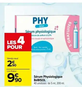 Sérum physiologique bébisol