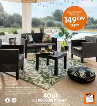 b&m Salon de jardin penelope 4 personnes offre