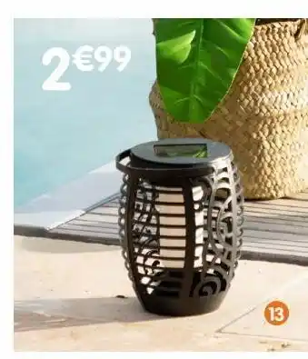 b&m Lanterne de table solaire led morocco offre