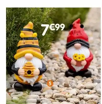 b&m Statue gnome solaire led offre