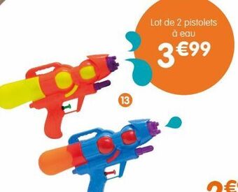 b&m Lot de 2 pistolets a eau offre