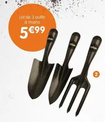 b&m Lot de 3 outils a mains rolson offre