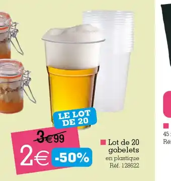 Lot De 20 Gobelets