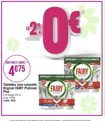Tablettes Lave-Vaisselle Original FAIRY Platinum Plus
