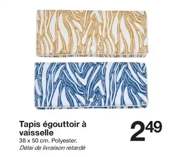 Zeeman Tapis Egoottoir a Vaiselle offre